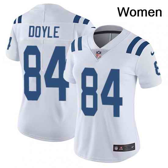 Womens Nike Indianapolis Colts 84 Jack Doyle Elite White NFL Jersey